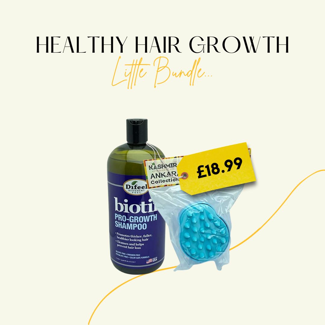 Little Healthy Hair Growth Bundle With DIFEEL Biotin Pro Growth & Silicone Massage Brush