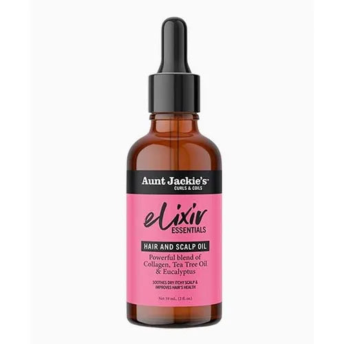 Aunt Jackies Elixir Hair and Scalp Oil With Collagen Tea Tree Eucalyptus