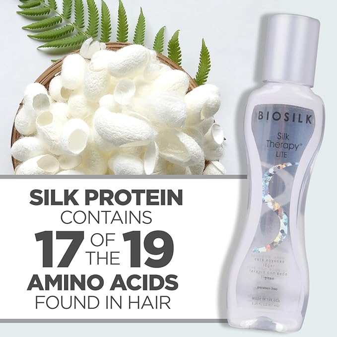 BioSilk Silk Therapy Lite Reconstructing Treatment for Fine & Thin Hair Leave-In Hair Serum Hair Oil Treatment 67 ml