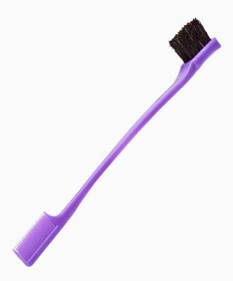 DOUBLE-SIDED EDGE BRUSH & COMB (Colour Varies)