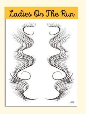 Ladies On The Run Hair & Skincare Club Baby Hair Edges Tattoo Stickers LS04 - Ladies On The Run Hair & Skincare Club