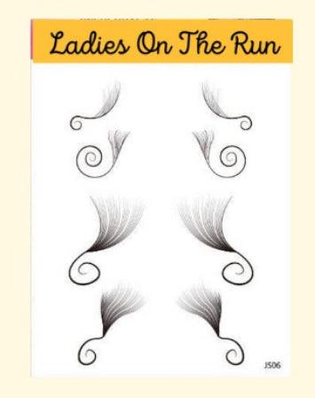 Ladies On The Run Hair & Skincare Club Baby Hair Edges Tattoo Stickers JS06 - Ladies On The Run Hair & Skincare Club