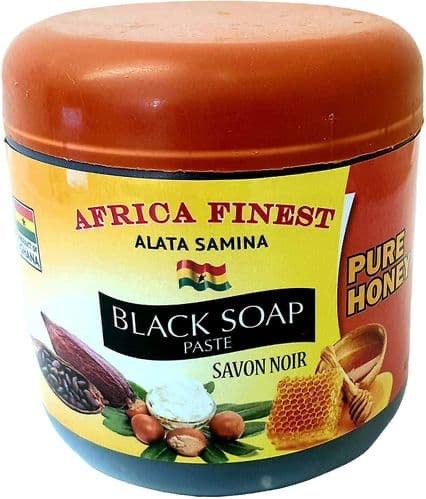 Africa Finest Black Soap with Pure Honey 450g - Ladies On The Run Hair & Skincare Club