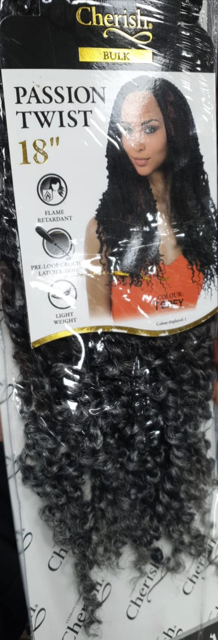 Cherish CHERISH PASSION TWIST CROCHET BRAID 18" Grey - Ladies On The Run Hair & Skincare Club