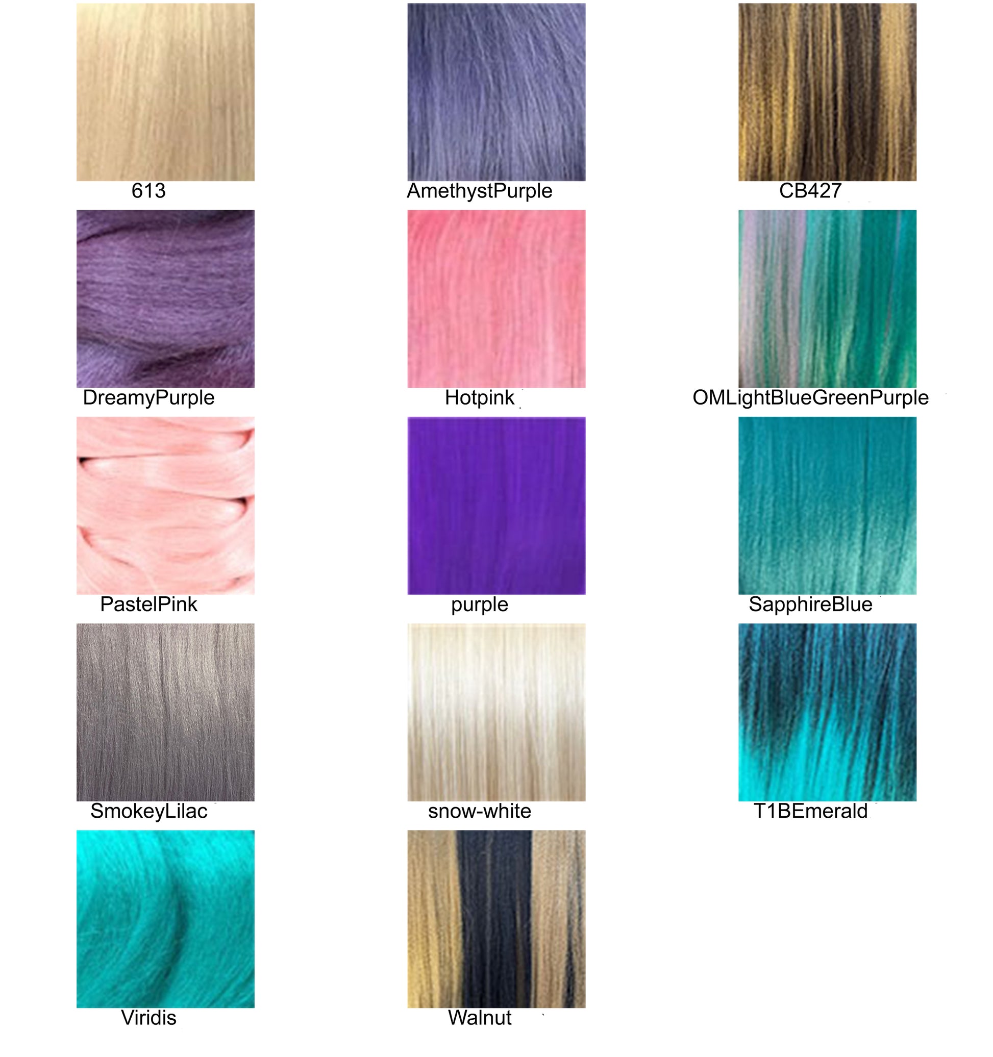 Impressions colour chart for pre stretched braid hair by Ladies On The Run