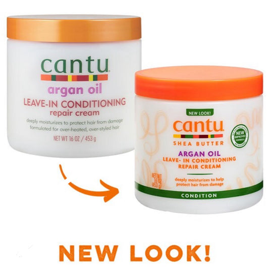 CANTU ARGAN OIL LEAVE-IN CONDITIONING REPAIR CREAM - 16OZ