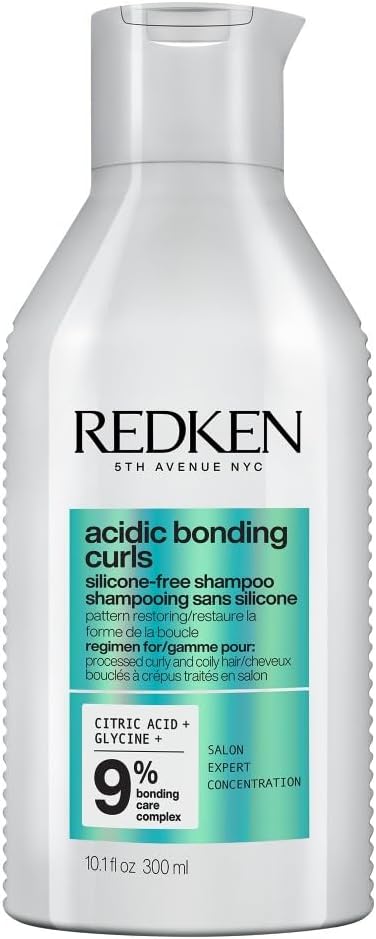 REDKEN Acidic Bonding Curls Shampoo for Damaged Curly & Coily Hair, Restore Curl Pattern, Sulphate-Free for a Gentle Cleanse, Silicone-Free for Lightweight Curls, 300ml
