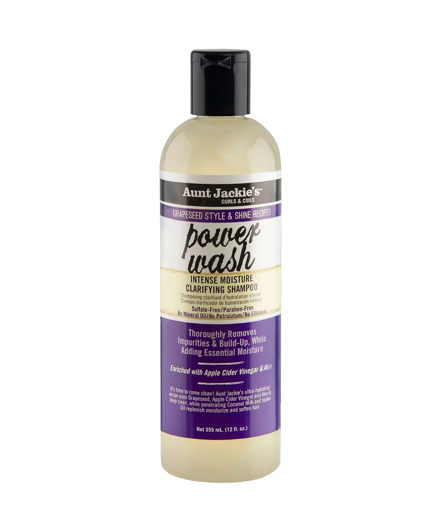 Aunt Jackie's POWER WASH Grapeseed Clarifying Shampoo 355ml