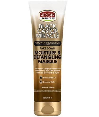 African Pride African Pride Black Castor Miracle Growth Protection Moisture Detangling Masque 8oz - Ladies On The Run Hair & Skincare Club