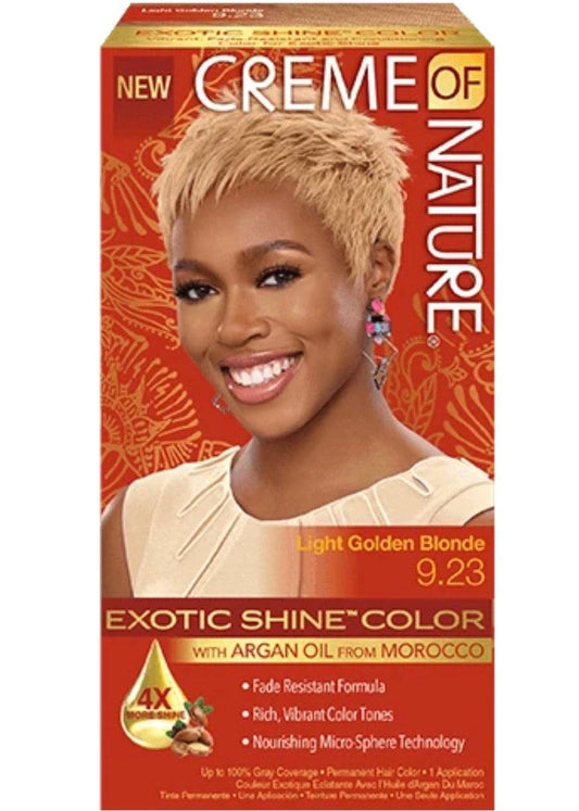 Creme Of Nature CREME OF NATURE - EXOTIC SHINE COLOUR LIGHT BLONDE 9.23 - Ladies On The Run Hair & Skincare Club