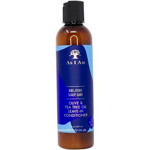 As I Am As I Am | Dry & Itchy Scalp Care | Olive & Tea Tree Oil Leave-In Conditioner 8oz - Ladies On The Run Hair & Skincare Club