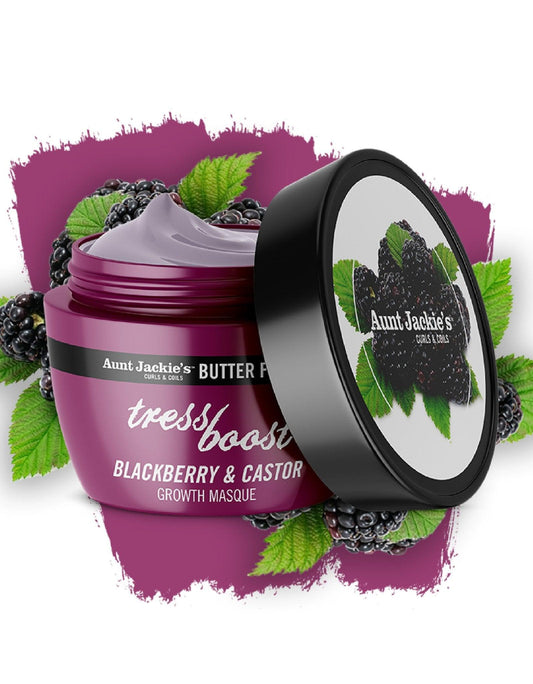 Aunt Jackie's Aunt Jackie's Butter Fusions Tress Boost Blackberry & Castor Oil Masque - Ladies On The Run Hair & Skincare Club